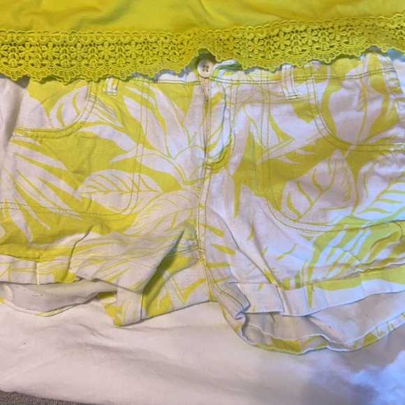 Lime green and white top and shirts set - Picture 3 of 3